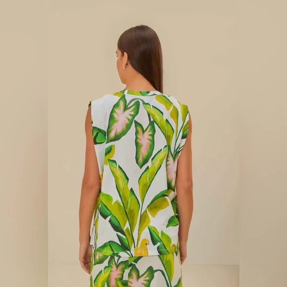 FARM Rio Off-White Summer Foliage T-Shirt - Picture 14 of 15